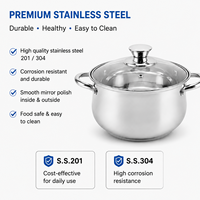 Ensemble de casseroles en acier inoxydable en forme de pomme, multifonctionnel, au design élégant, pour soupes et bouillons, avec couvercles, vente en gros