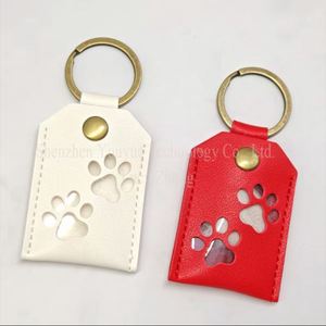 Durable Holder Cute Paw Keychain Faux Leather Pet <b>Memorial</b> Goods Portable Dog Hair Amulet Case Bag Charm <b>Gift</b> - Product Image 5