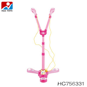 Ensemble guitare et microphone pour <span class=keywords><strong>fille</strong></span> avec effets lumineux et musicaux, hauteur du microphone réglable, jouets d'instruments de musique pour enfants - Product Image 6