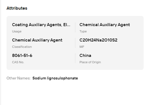 Additif réducteur d'eau à base de lignosulfonate de sodium pour l'application dans l'industrie du béton, du ciment et du pétrole - Product Image 6
