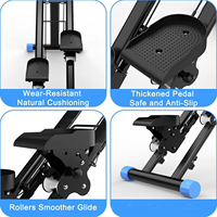 Máquina de Escalada Vertical Compacta para Ejercicio de Cuerpo Completo, Manillar Ajustable, Gimnasio en Casa, Ejercicio Cardiovascular, Escaladora de Acero