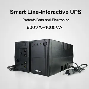 비상 백업 저장 배터리 UPS 백업 전원 공급 장치 220V 240V 360w 1500VA 900W 순수 사인파 UPS 전원 공급 장치 CCTV