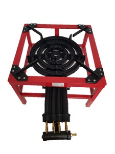 Kompor Wok Gas LPG <span class=keywords><strong>Portable</strong></span> 3 Ring High Pressure Cast Iron untuk Hotel, Outdoor, Pemantik Manual, Warna Hitam, Ukuran 40x40 cm - Product Image 2