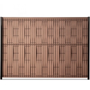 Kit de bandes de <span class=keywords><strong>bois</strong></span> composite occultant pour clôture de garde-corps en treillis métallique <span class=keywords><strong>rigide</strong></span>, clôture de garde-corps en treillis métallique <span class=keywords><strong>rigide</strong></span> - Product Image 2