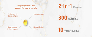 Capsule di Vitamina D3 K2 OEM/ODM per il Supporto del Sistema Immunitario, del Cuore, dei Denti e delle Ossa, Integratore Vitaminico - Product Image 4