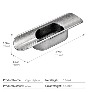 CIGARLOONG Cenicero portátil <span class=keywords><strong>de</strong></span> aleación tipo V con cortador <span class=keywords><strong>de</strong></span> cigarrillos, juego <span class=keywords><strong>de</strong></span> tres encendedores <span class=keywords><strong>de</strong></span> punzonado recto, caja <span class=keywords><strong>de</strong></span> regalo retro, tres juegos - Product Image 6