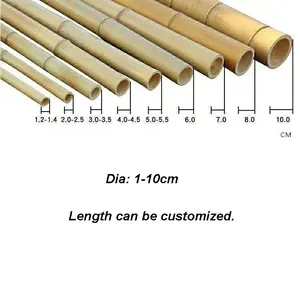Newell giardinaggio essiccato nero flessibile grande acquista bastoncini di bambù sfusi esporta pali di bambù naturali grezzi all'ingrosso per la costruzione