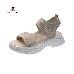 Designer Sport Casual Slip Auf Sandale Schuhe Slides Slipper Flip-Flops Nylon Polyester Fly Stricken Vamp Teile Materialien