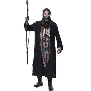 Costume de cosplay d'Halloween HP Cool pour hommes, cape de squelette noire avec accessoires - Product Image 2