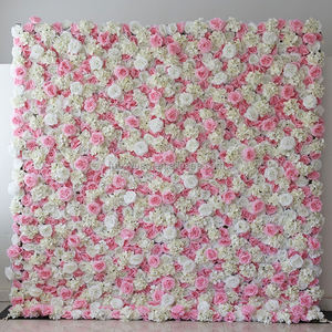 L06767 Vente en gros pas cher <span class=keywords><strong>Prix</strong></span> Mariage Soie Artificielle Rouge Rose Bourgogne Rose Blanc Vert Toile de Fond Fleur Mur Pour Décoration - Product Image 3