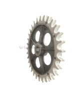 Roue de guidage complète à 30 dents D485mm avec axe en acier inoxydable de 40mm pour ligne d'abattage et de traitement de volailles