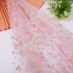 Individueller Druck Tülle Spitzenstoff 100 % Polyester weiche Verarbeitung Überzug Netzstoff für Kinder Tutu Kleinkind-Kleid - Product Image 1