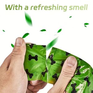 Sacs à déjections canines 100 % compostables certifiés, garantie anti-fuite, logo personnalisé, litière pour chat en plastique de haute qualité, vente en gros - Product Image 3