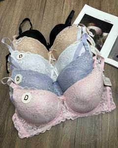 Nuovo Design Sexy <span class=keywords><strong>Reggiseno</strong></span> <span class=keywords><strong>Push</strong></span>-<span class=keywords><strong>Up</strong></span> in Pizzo con Spalline Incrociate, Traspirante, in Maglia di <span class=keywords><strong>Cotone</strong></span> Sottile con Strass e Fiocco, Ecologico - Product Image 1