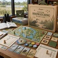Jeu de société coopératif personnalisé d'observation des oiseaux : Jeu de stratégie de conservation et d'étude des habitats pour les centres naturels et l'éducation
