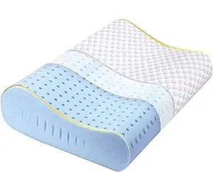 Bantal Busa Memori untuk Nyeri Leher-Bantal Leher Busa Gel untuk Tidur-Bantal Berkontur Kuat untuk Tidur Perut Punggung Samping