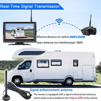 IPoster pour attelage remorque RV pick-up campeur 7in IPS écran moniteur DVR solaire magnétique sans fil sauvegarde caméra de recul kit