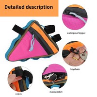 Sac de cadre de vélo triangulaire léger et réglable, antichoc, avec sangle amovible, pochette de vélo haut de gamme pour VTT et activités de plein air
