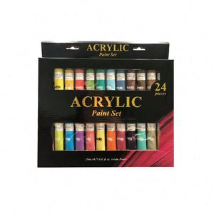 ชุดสีอะคริลิคพรีเมียม 12 สี 36 เฉดสี พร้อมพู่กัน 3 อัน ฟองน้ำ 1 อัน ขนาด 12 มล. สำหรับศิลปินบนผ้าใบและกระดาษ - Product Image 1