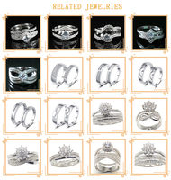 Ensemble de bagues de mariage empilables en argent sterling 925 pour couple, avec zircone cubique, pour femmes, luxe léger ZHILIAN