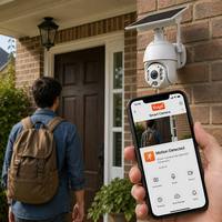 Mini caméra espionne dissimulée Tuya S10 6MP avec système solaire, caméra de sécurité sans fil extérieure par CONDA avec lumière LED pour installation en jardin