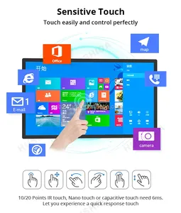 21.5 นิ้วหน้าจอสัมผัสแบบ Capacitive จอแสดงผลในร่มโฆษณาหน้าจอสัมผัสสําหรับโฆษณาในรถยนต์