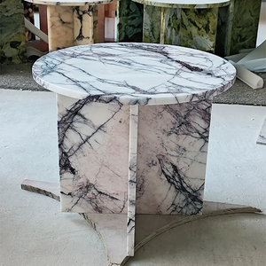 HRST Stone Morden Style <strong>Table</strong> <strong>Small</strong> <strong>White</strong> Purple Marble Coffee <strong>Table</strong> Custom Side <strong>Table</strong> with Living Room - Product Image 6
