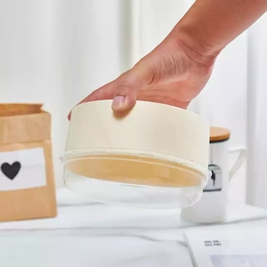 Disposable Plastic Cover Cake Paper Box Oil-proof Paper Bowl Round Paper Boxes Wooden Fruit Trays Round Wooden Box