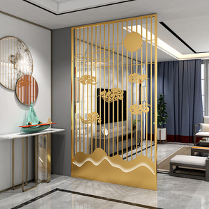 Cloison de séparation pour restaurant, grille en fer forgé pour l'entrée, le salon et le hall, décoration simple - Product Image 5