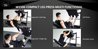 Machine de Presse à Cuisses à 45 Degrés Compacte en Titane pour Exercice de Musculation des Jambes, des Mollets et des Épaules