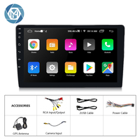 Pemutar DVD Mobil Universal, Full HD 9 10 inci 2 Din Unit kepala Android GPS navigasi RGB Stereo Radio