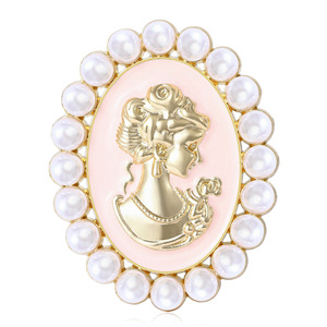 Broche <span class=keywords><strong>camée</strong></span> vintage-Broche en fausse perle <span class=keywords><strong>camée</strong></span> victorienne de style vintage bijoux pour pull-over manteau Corsage cadeau - Product Image 3