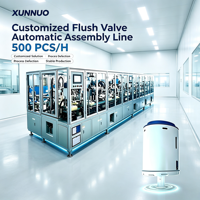 Machine d'assemblage automatique de vannes de chasse d'eau personnalisées XUNNUO avec moteur PLC, garantie 1 an, ingénierie de précision pour les équipements sanitaires