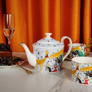 Collection de services à thé et tasses en céramique de luxe européens, best-sellers, en porcelaine fine - Product Image 5