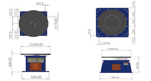 2025 máy móc mới 350kg định vị hàn thép cường độ công nghiệp 180mm Bàn xoay 70/S tốc độ quay từ xa không dây - Product Image 5