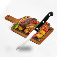 Outils de cuisine Couteau à steak en acier inoxydable Ensemble de couteaux à steak dentelés pour couper le steak