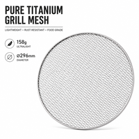 Rejilla de Titanio Puro para Asar, Ultraligera, para Camping y Barbacoa, de Grado Alimenticio, Resistente al Óxido, Duradera, Disponible OEM