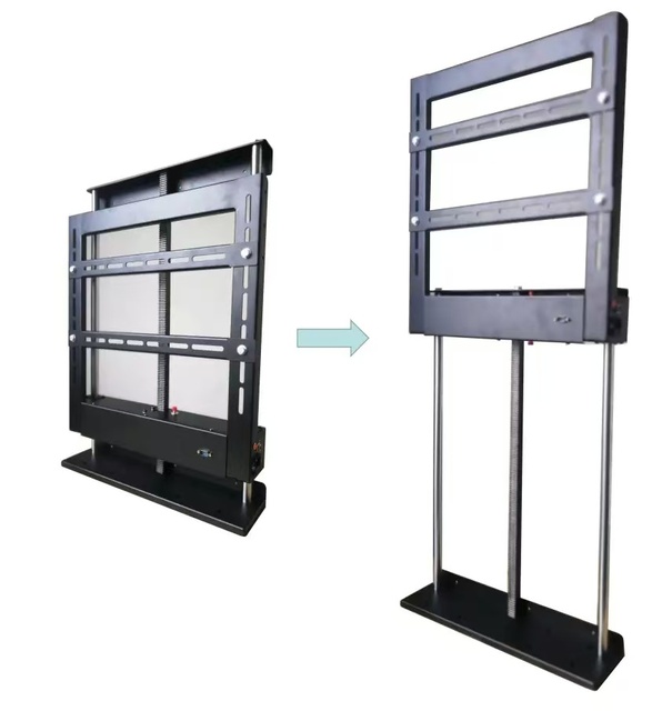Sliding Motorized TV Mount Swivel Lift Cabinet Luxury Drop Down Motorized Bed Manual Modern Steel Floating Black 32-65inch