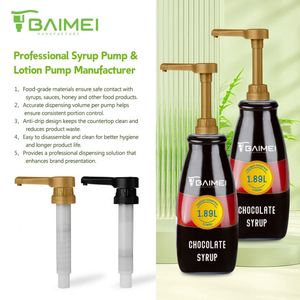 SY Plastic Coffee Syrup <b>Pump</b> <b>Bottle</b> <b>Pump</b> Beverage Shop Supply - Product Image 5