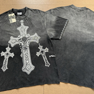 T-shirt Sportiva da Uomo Hot Brand Vale Forever Valley Oversize con Spalle Cadenti, Manica Corta, Stampa <span class=keywords><strong>Vintage</strong></span>, in Spugna, Stile Hip Hop - Product Image 4