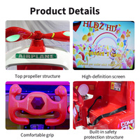 Juego Mecánico Infantil en Forma de Helicóptero, Operado con Monedas, con Movimiento Giratorio y Elevación, con Luces LED para Centros Comerciales