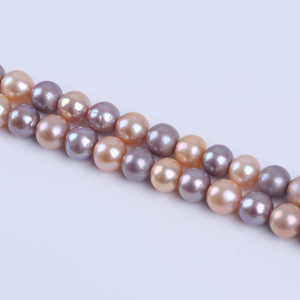 Perlas Sueltas de Agua Dulce Naturales de Color Rosa Morado de 9-11 mm, Directamente de Fábrica, para DIY, Cuentas Redondas Semiterminadas para Collar - Product Image 4