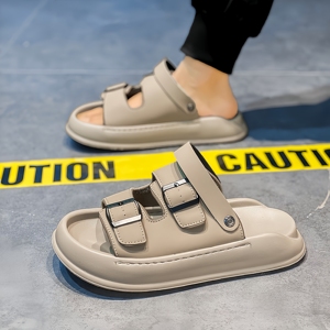 Sandali da <span class=keywords><strong>uomo</strong></span> alla moda <span class=keywords><strong>con</strong></span> suola spessa per aumentare l'altezza, <span class=keywords><strong>ciabatte</strong></span> da spiaggia casual traspiranti per esterni - Vendita all'ingrosso - Product Image 4