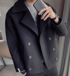 Manteau <span class=keywords><strong>court</strong></span> tendance pour <span class=keywords><strong>homme</strong></span>, col montant, idéal printemps-automne, nouveau design de veste - Product Image 6
