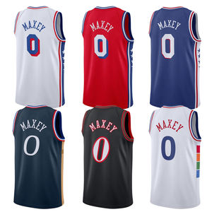 Philadelphie de haute qualité pour hommes # Maillot de basket-ball <span class=keywords><strong>Tyrese</strong></span> Maxey avec logo brodé, maillot personnalisé avec logo - Product Image 1