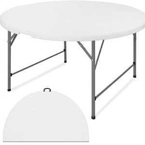Tavolo <span class=keywords><strong>da</strong></span> Pranzo Pieghevole Moderno <span class=keywords><strong>in</strong></span> <span class=keywords><strong>Plastica</strong></span> Bianco Rettangolare per Banchetti, Catering, Eventi, Giardino, Hotel, Arredamento <span class=keywords><strong>da</strong></span> <span class=keywords><strong>Esterno</strong></span> - Product Image 1