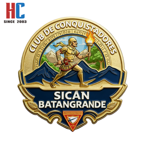 Pin de Solapa de Metal Esmaltado Personalizado de Fábrica con 20 Años de Experiencia, Insignia del Club de Conquistadores Sican Batangrande - Product Image 2