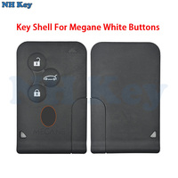 Carte intelligente à 3 boutons pour Renault Clio Logan Megane 2 3 Koleos Scenic, étui pour carte, coque de clé de voiture noire avec petite clé