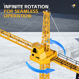 AiJH 4CH Coche de Ingeniería RC, Camión de Ingeniería de Aleación Fundida a Presión con Control Remoto, Grúa Torre Eléctrica Inalámbrica RC, Juguetes - Product Image 3