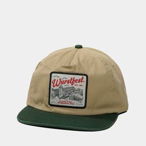 OEM Custom Logo 5 Panel Unstructured Cotton Woven Patch <b>Snapback</b> <b>Cap</b> Fashion Practical Contrast Color Flat Brim Hat - Product Image 2